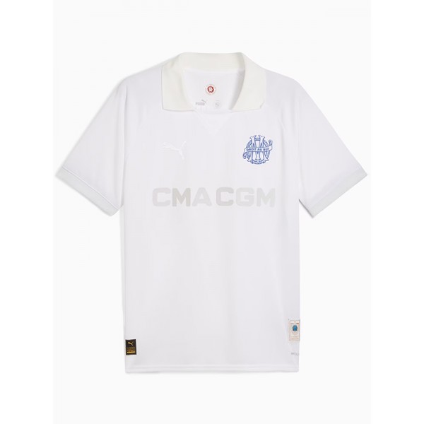 Olympique de Marseille 125th anniversary limite jersey men's white sportswear football kit top shirt 2024-2025